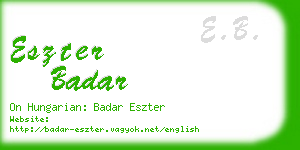 eszter badar business card